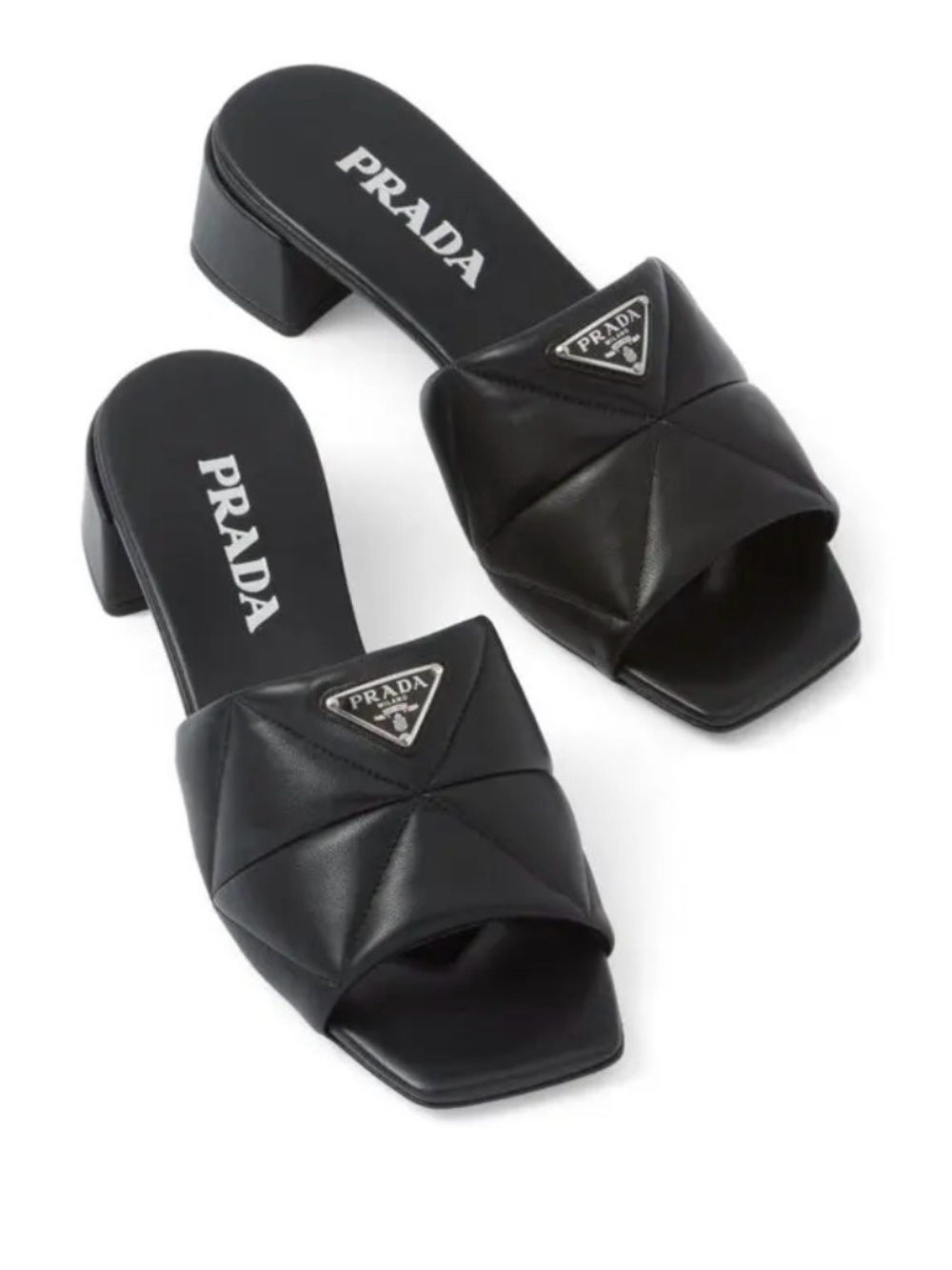 NEW! Prada 45mm triangle-logo sandals US 8